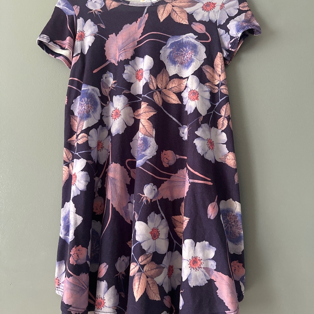 Girl’s size 12 floral print sundress cottagecore lightweight flowy summer dress